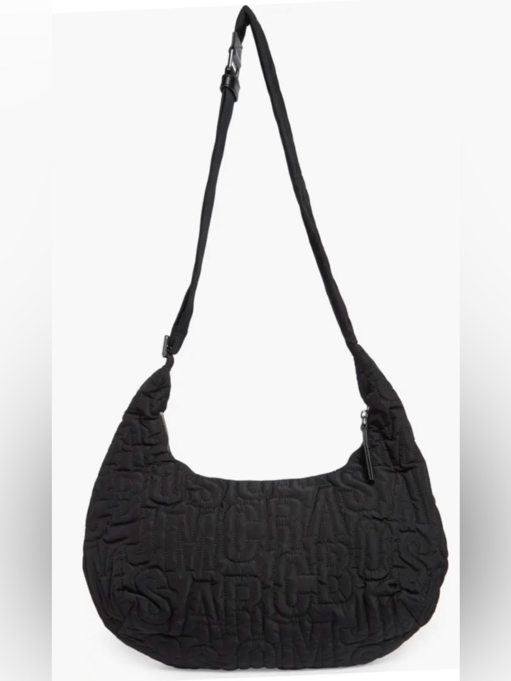 Marc Jacobs NWT Nylon Jumbled Logo Black Quilted Shoulder Bag - Picture 5 of 13